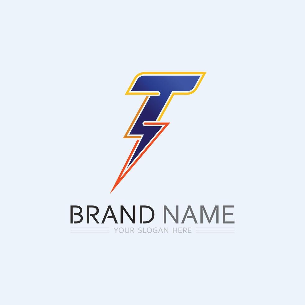letter T logo image and font T design graphic vector