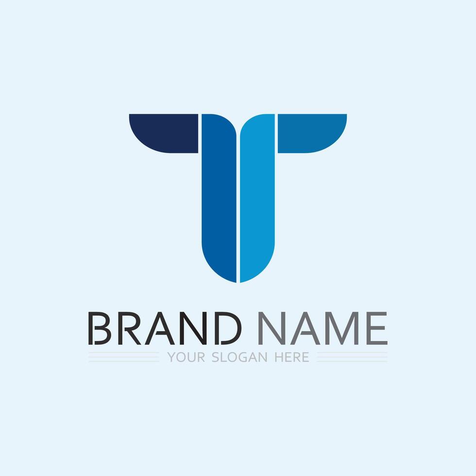 letter T logo image and font T design graphic vector