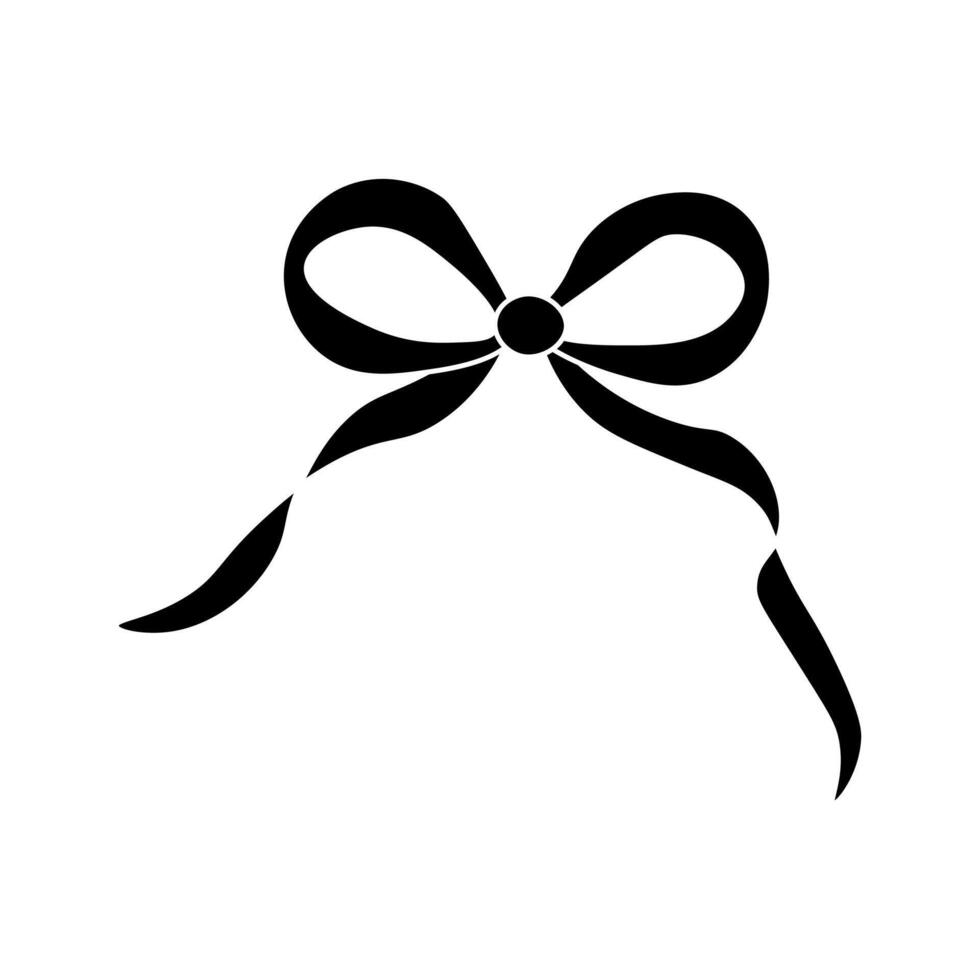 Cute simple bow. Bowknot for hair decor. Trendy girls hair braiding accessorie vector