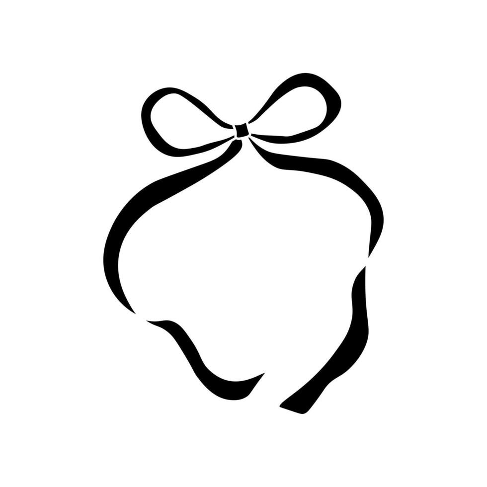 Cute simple bow. Bowknot for hair decor. Trendy girls hair braiding accessorie vector