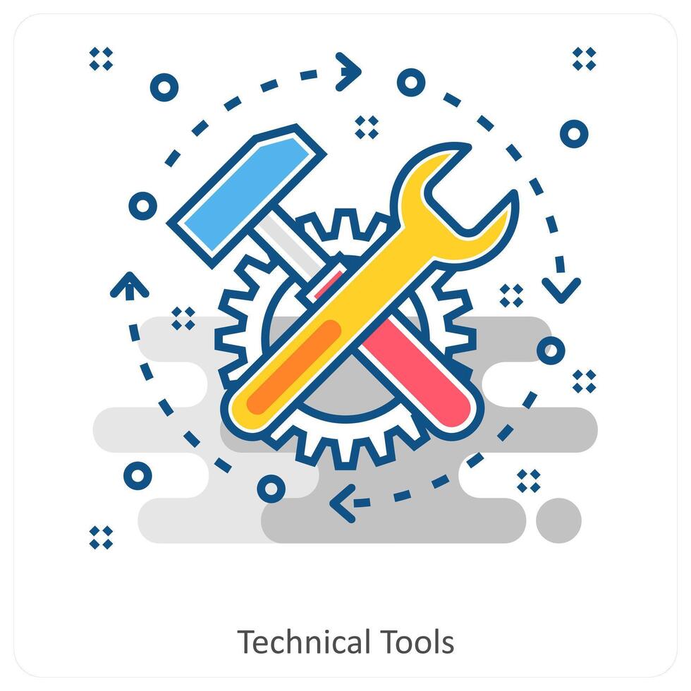 Technical tools and Edit icon concept vector