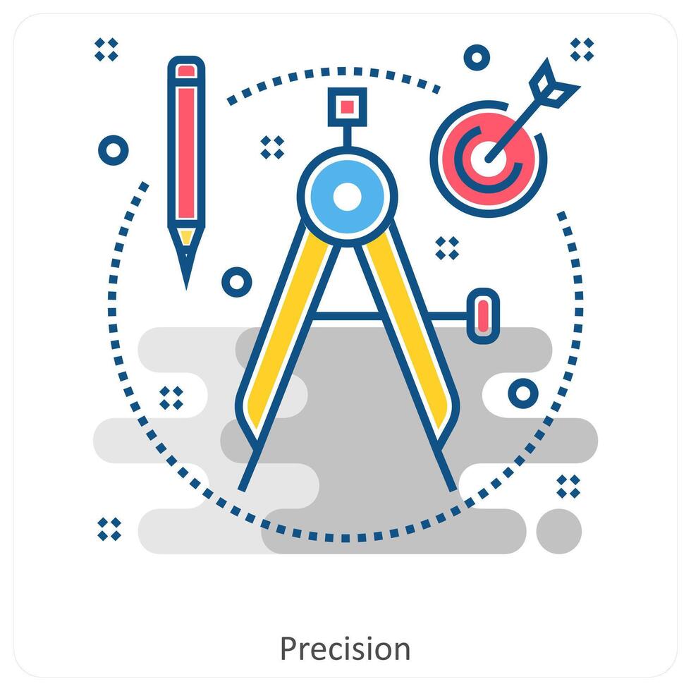 Precision and Compass icon concept vector