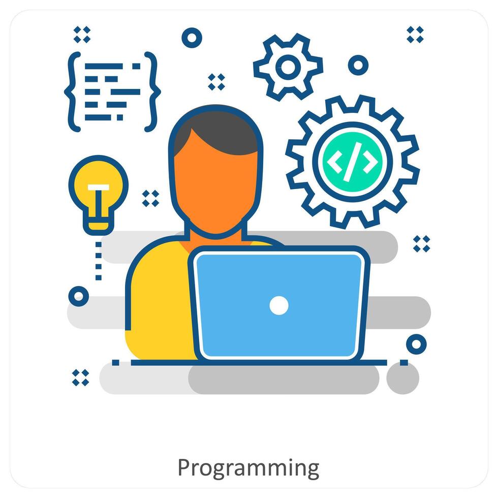 Programming and Data icon concept vector