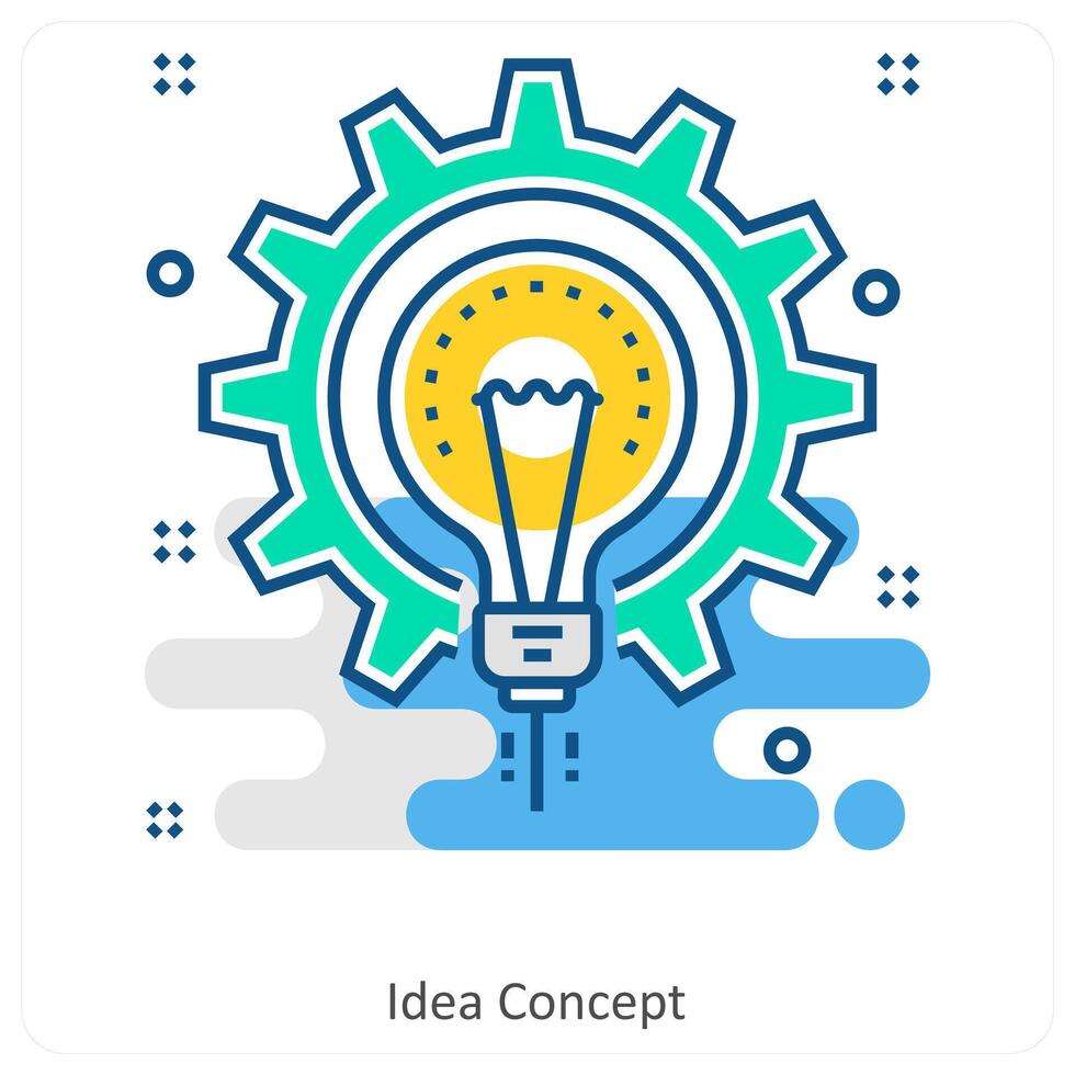 Idea Concept and Light bulb icon concept vector