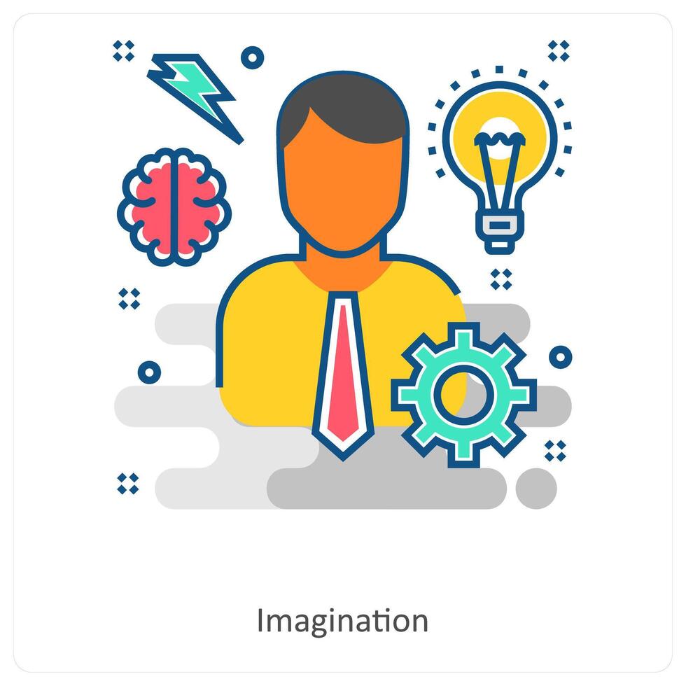 Imagination and Creativity icon concept vector