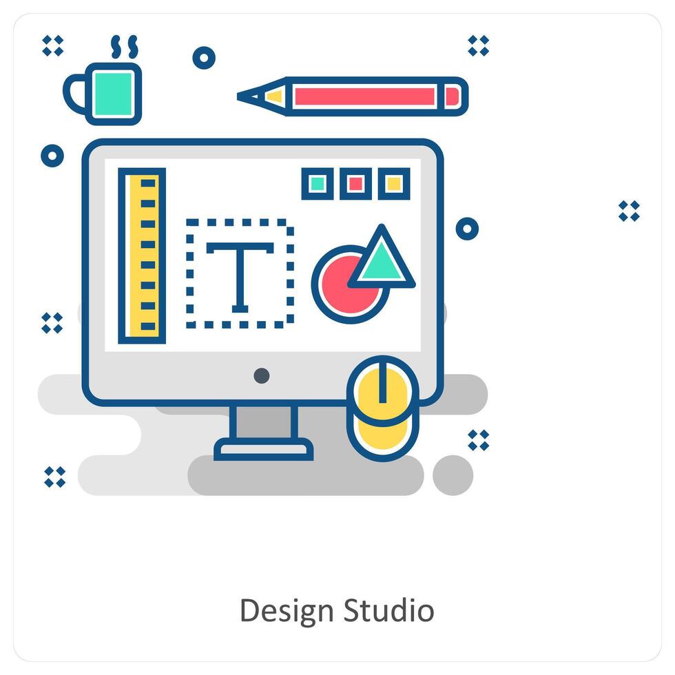 Design studio and Creation icon concept vector
