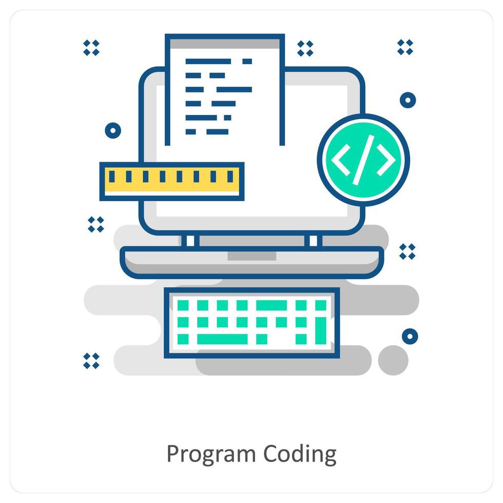 Program Coding and Code icon concept vector