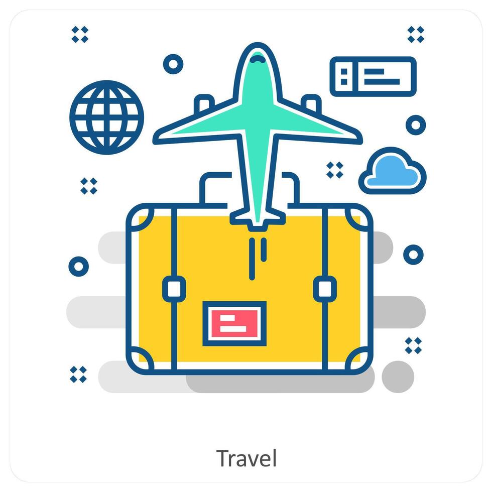 Travel and World tour icon concept vector