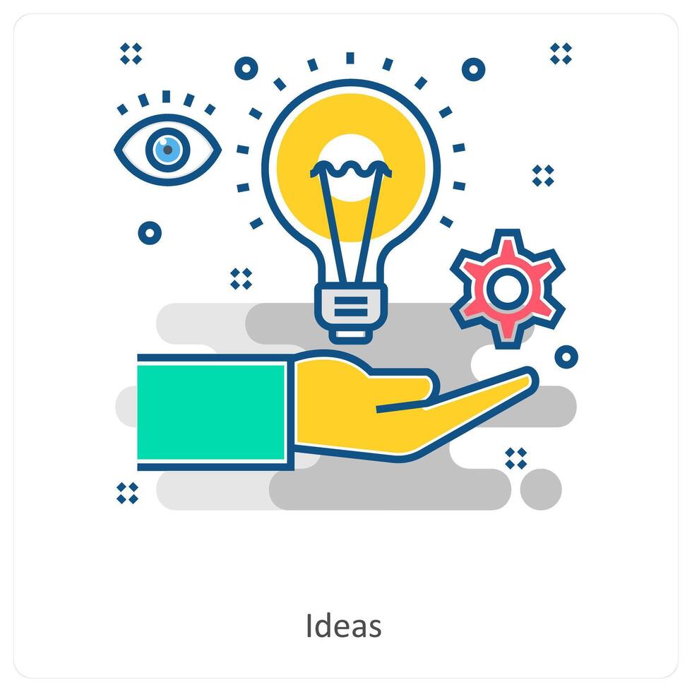 Ideas and Innovation icon concept vector
