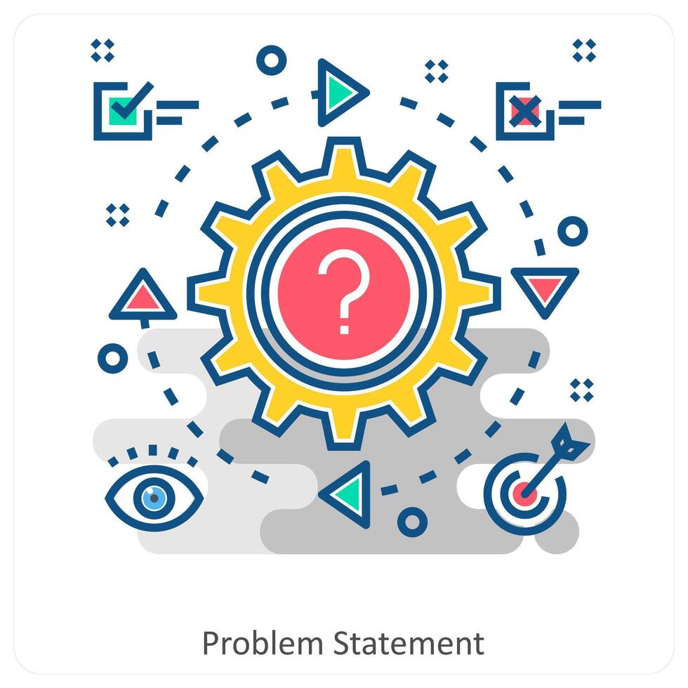 Problem Statement and Question icon concept vector