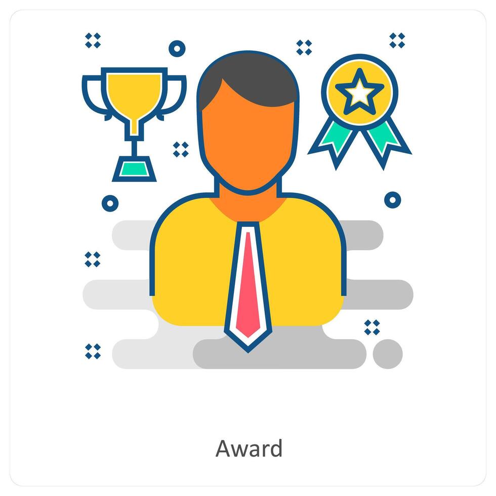 Award and star icon concept vector