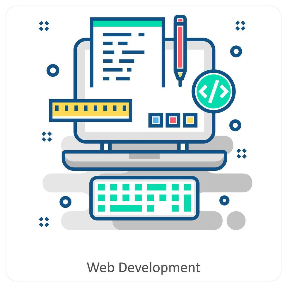 Web development and software icon concept vector