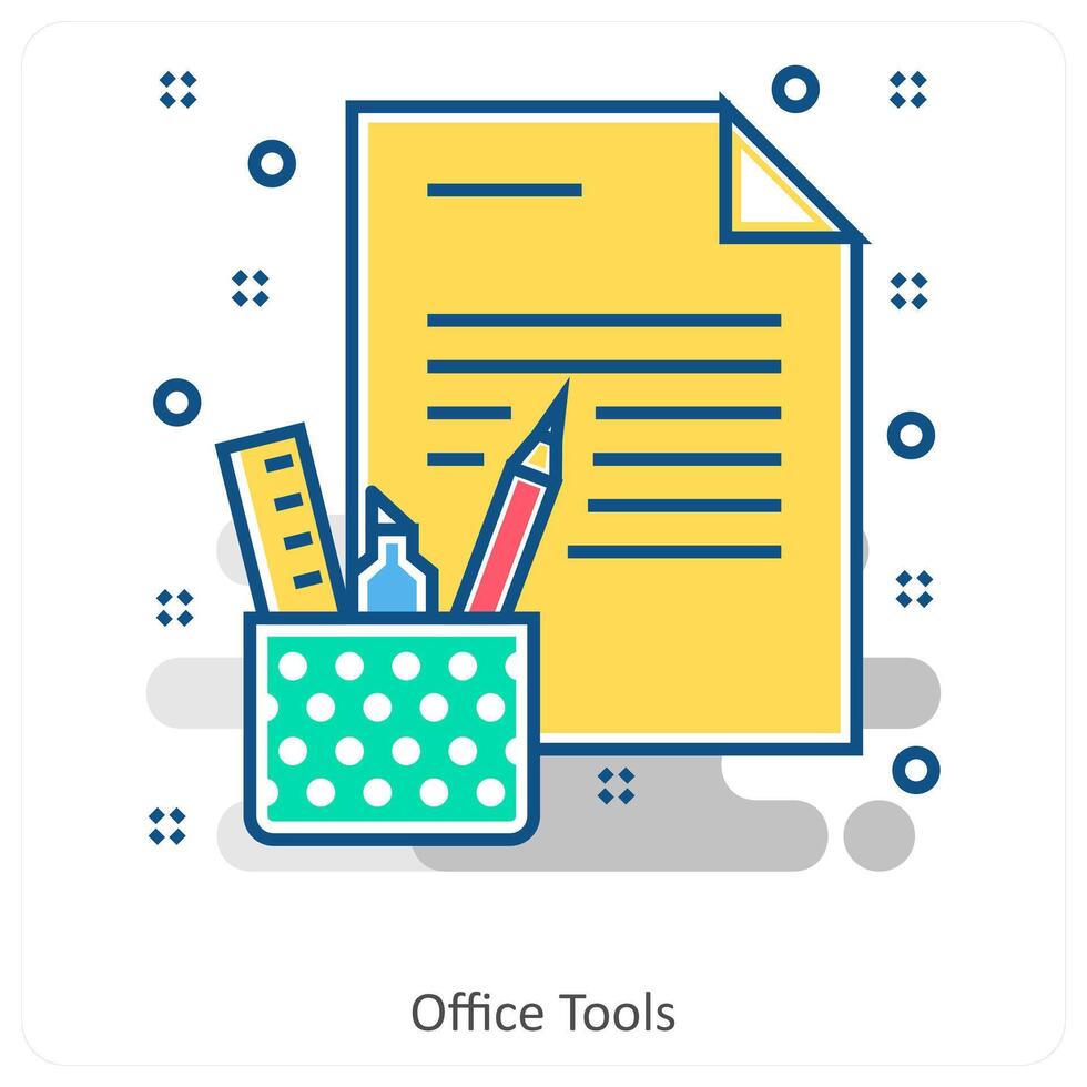 Office tools and stationary icon concept vector