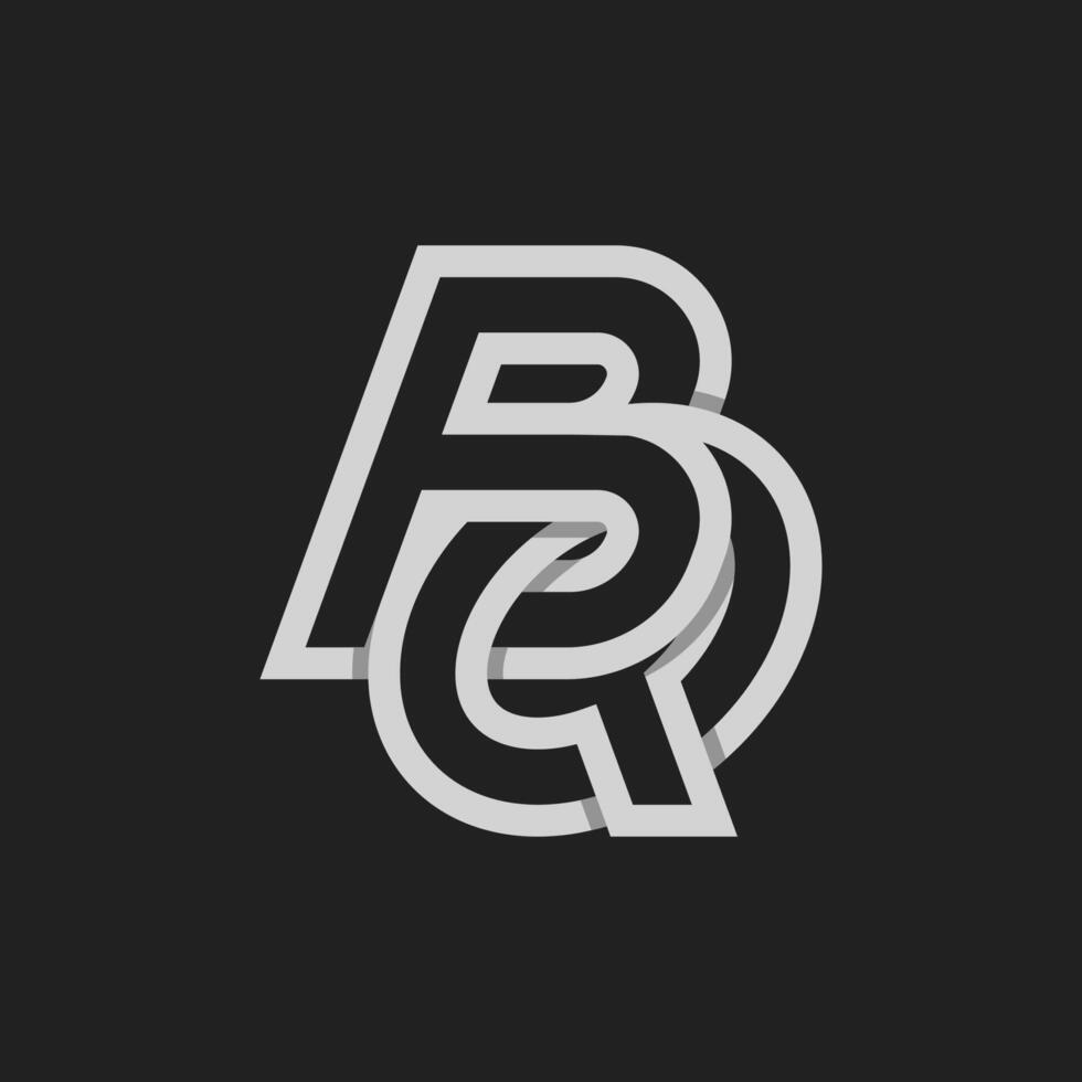 Letter BQ or QB Logo, Monogram Logo letter B with Q combination, design logo template, illustration vector