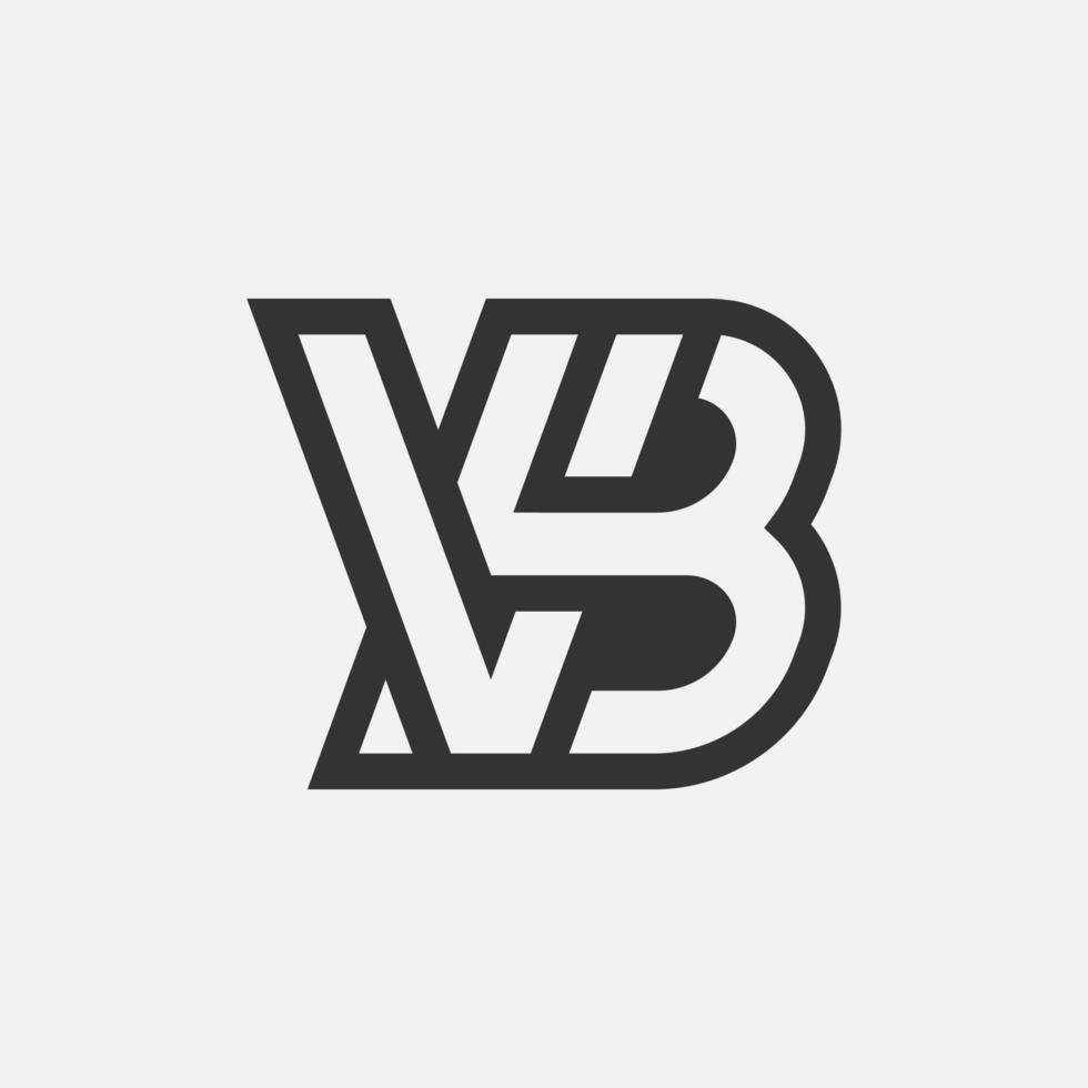 Letter BV or VB Logo, Monogram Logo letter B with V combination, design logo template element, illustration vector