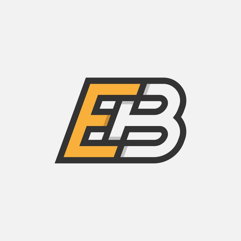 Letter BE or EB Logo, Monogram Logo letter B with E combination, design logo template element, illustration vector