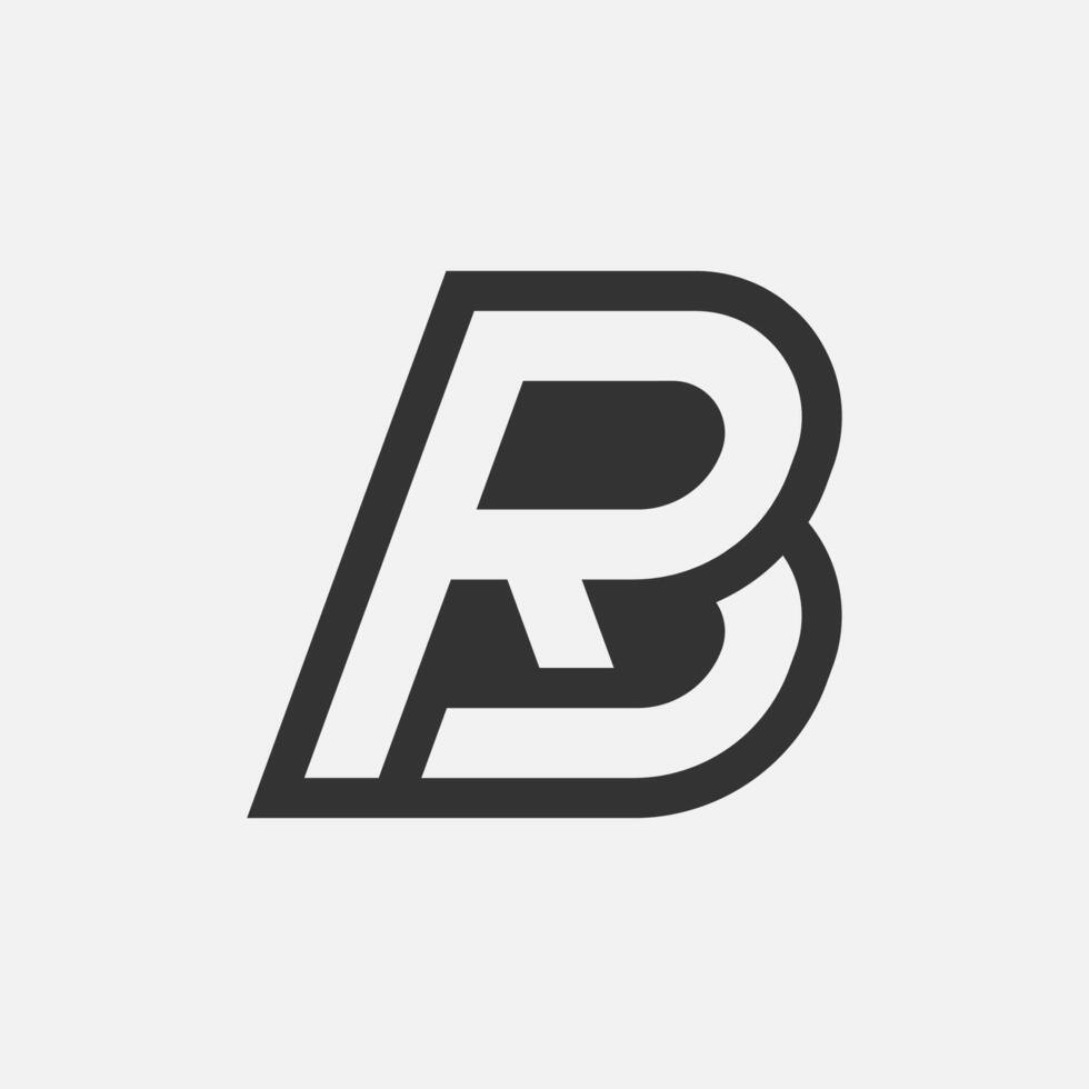 Letter BR or RB Logo, Monogram Logo letter R with B combination, design logo template element, illustration vector