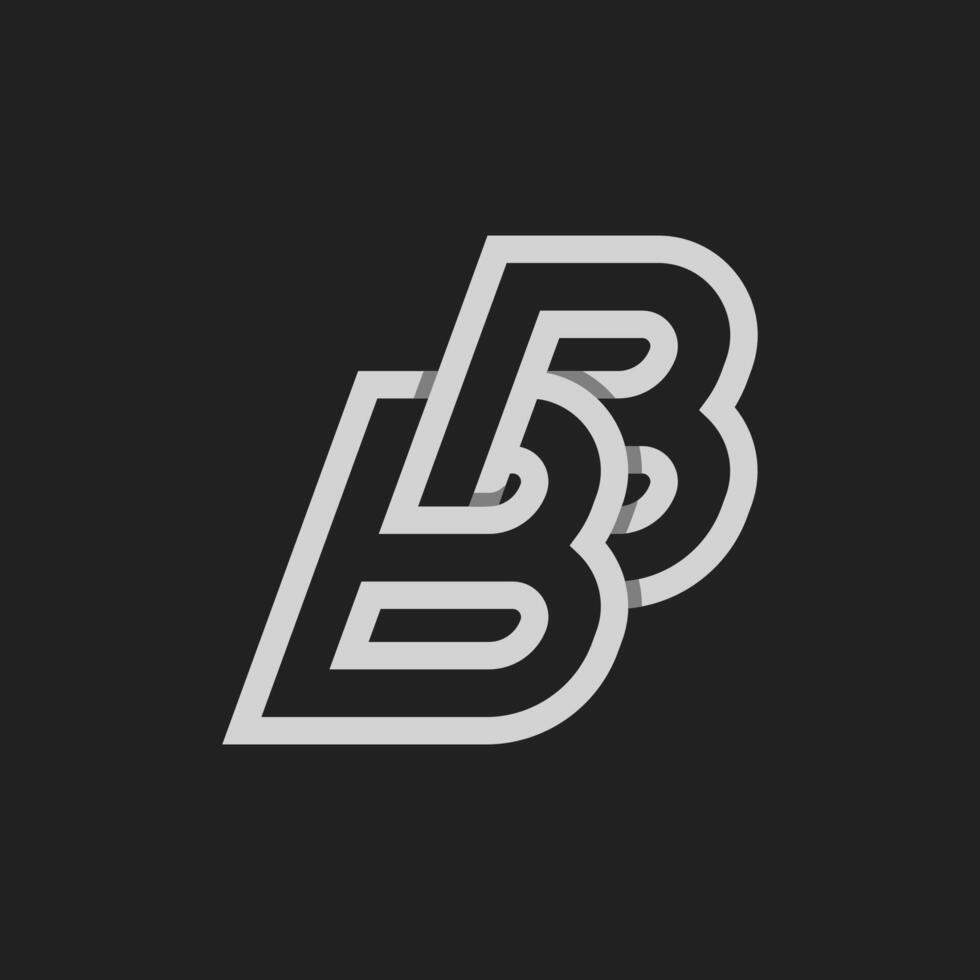 Letter BB Logo, Monogram Logo letter B with B combination, design logo template, illustration vector