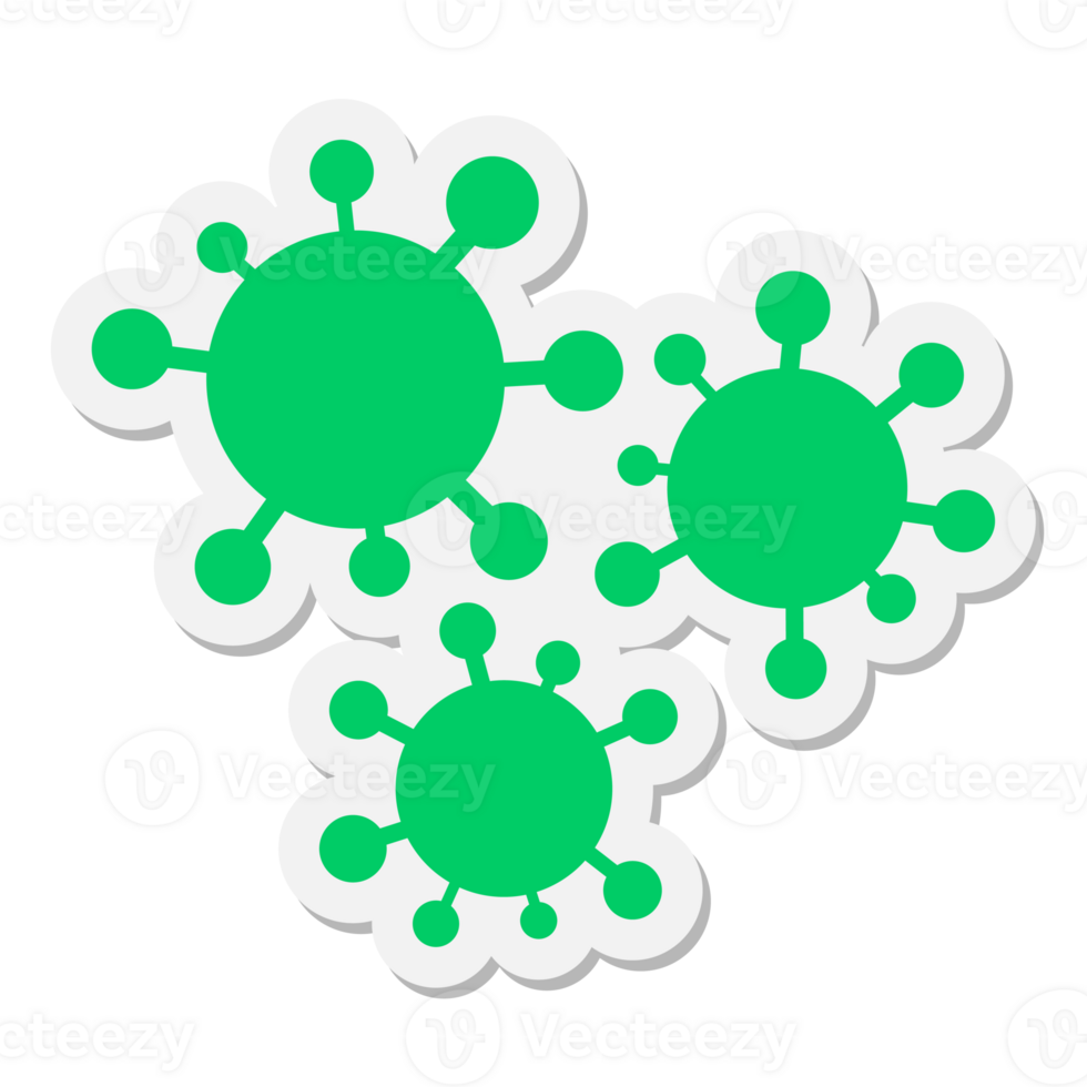 virus sticker drawing png