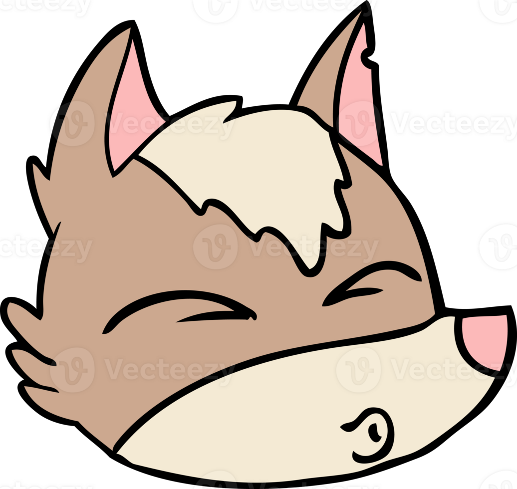 cartoon wolf face whistling drawing png