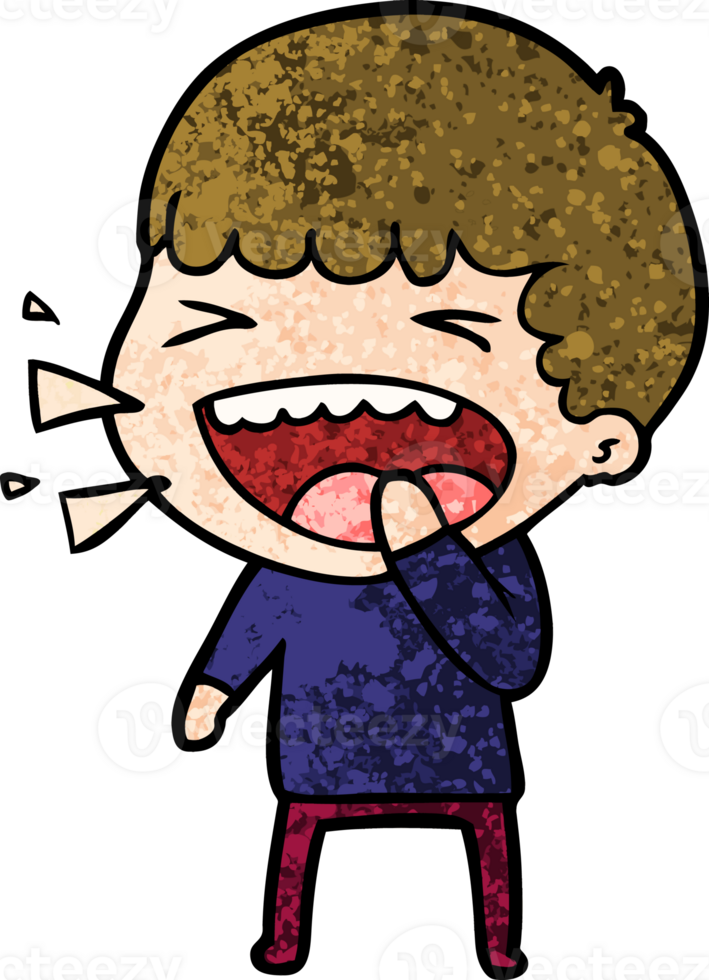 cartoon laughing man drawing png