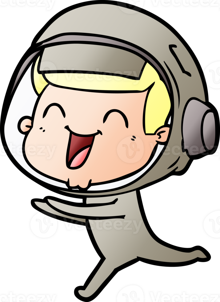 happy cartoon astronaut drawing png