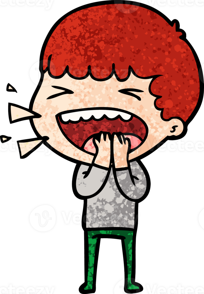 cartoon laughing man drawing png