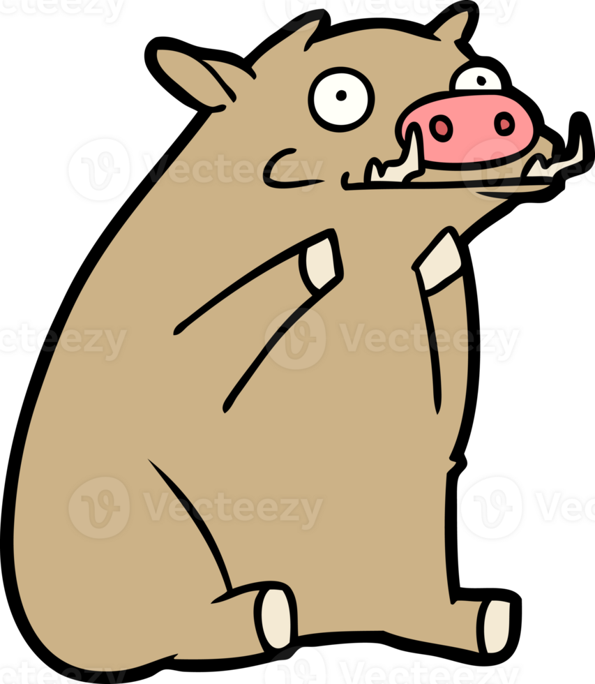 cartoon warthog drawing png