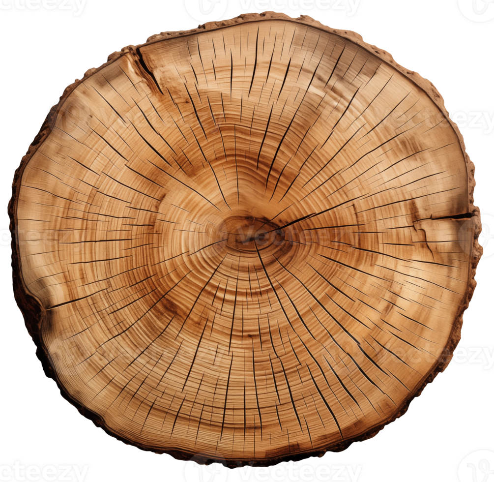 Old piece table of tree stump isolated on transparent background png