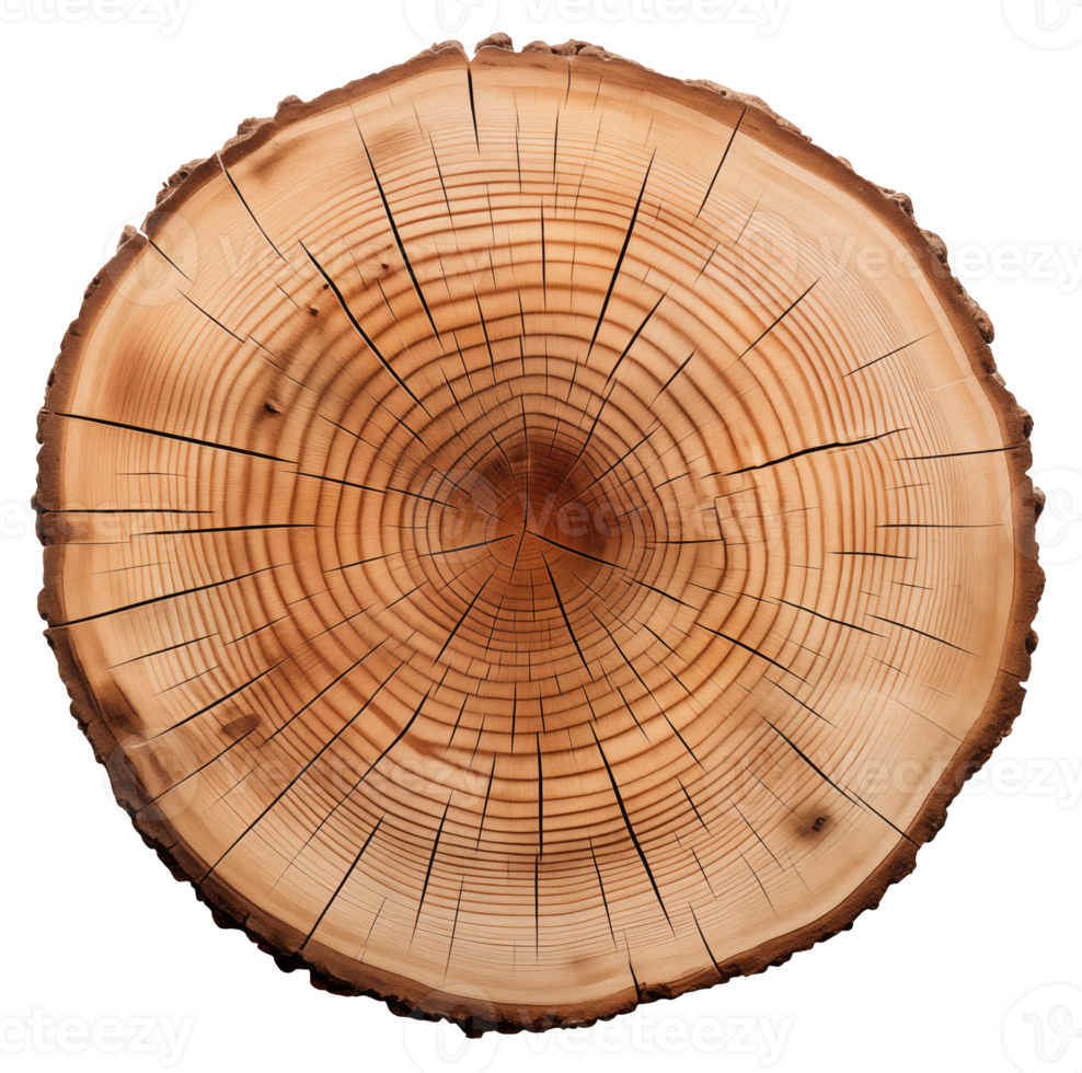Old piece table of tree stump isolated on transparent background png
