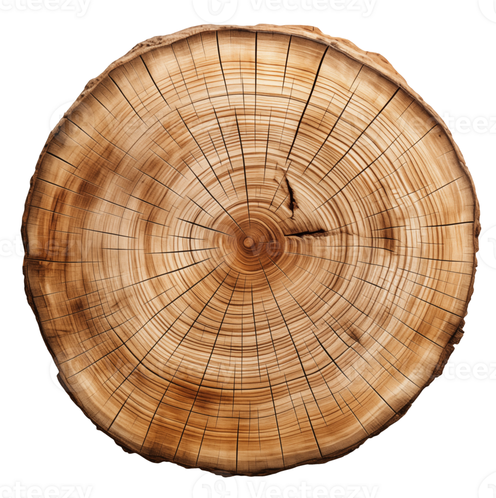 Old piece table of tree stump isolated on transparent background png