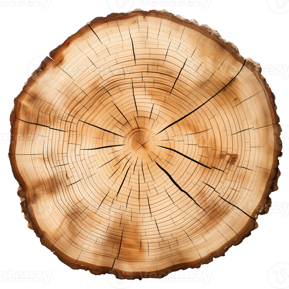 Old piece table of tree stump isolated on transparent background png
