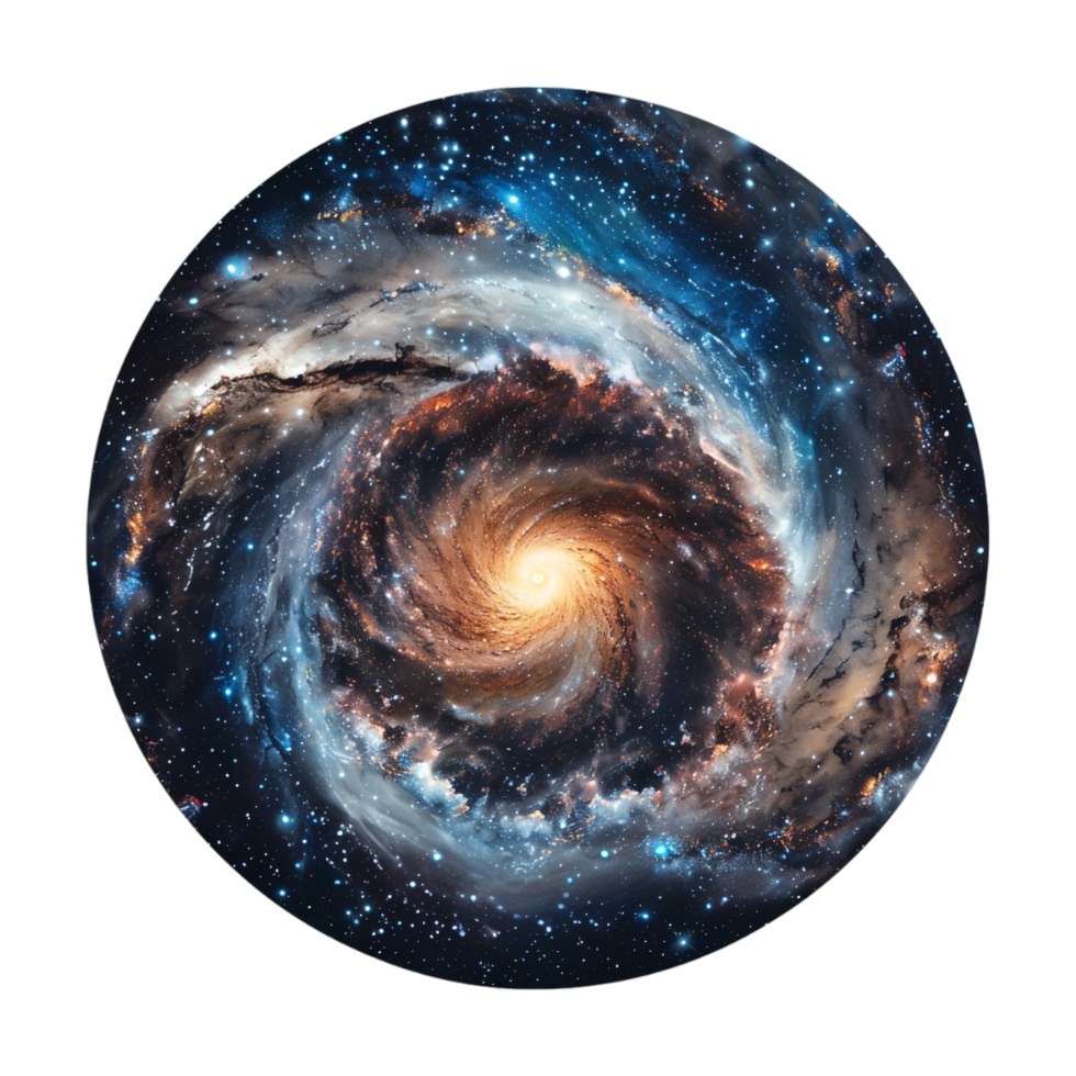 Round Galaxy on Transparent Background png