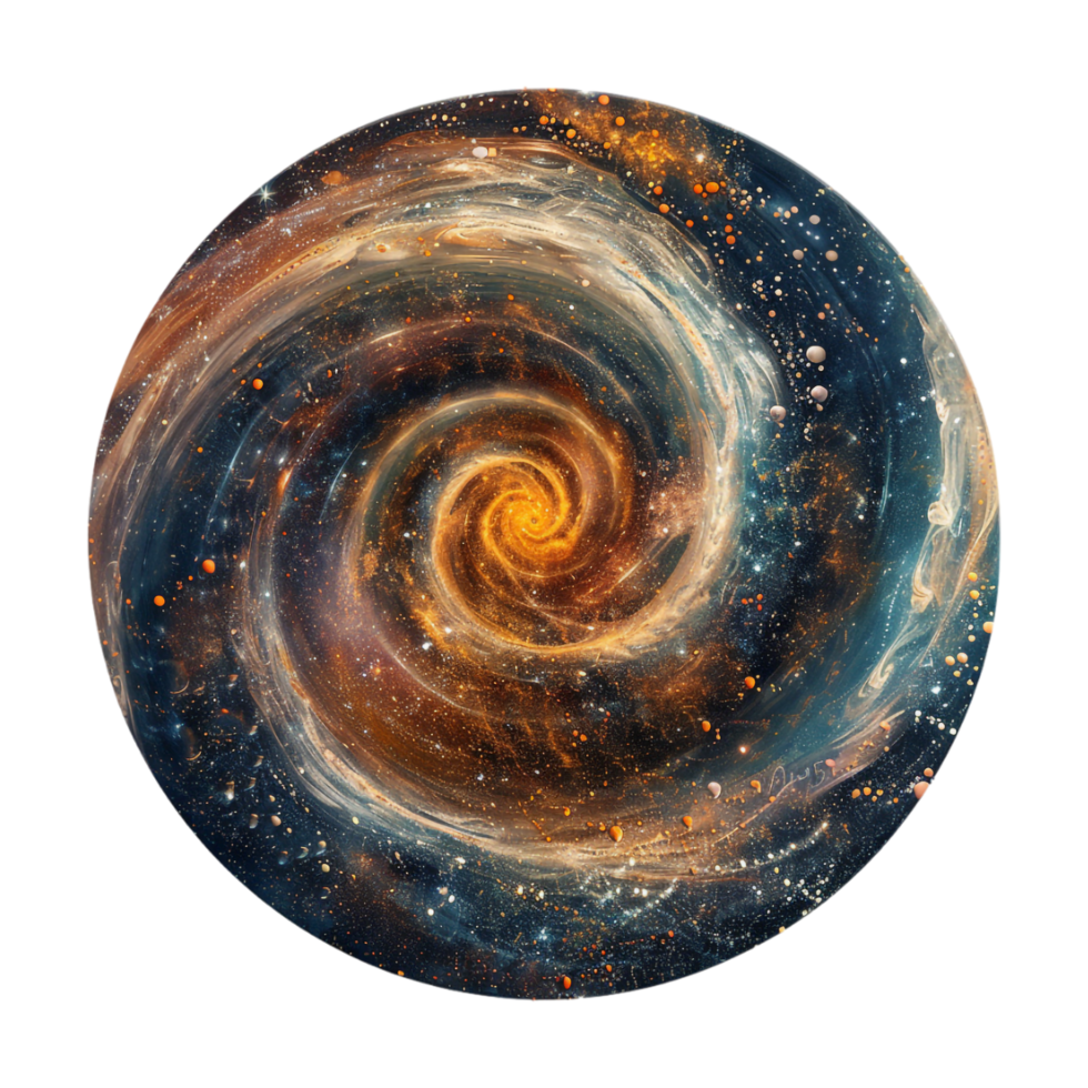 Round Galaxy on Transparent Background png