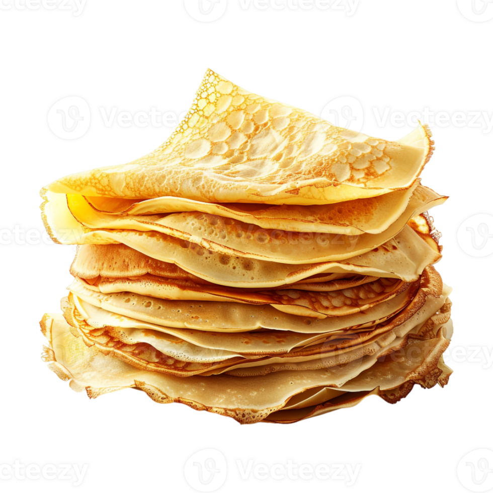 Stack of Indian Breads or Roti on Transparent Background png