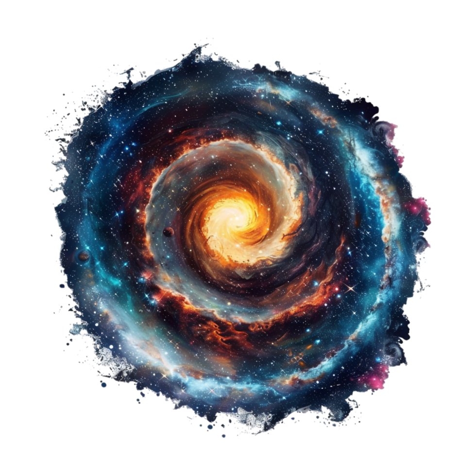 Round Galaxy on Transparent Background png