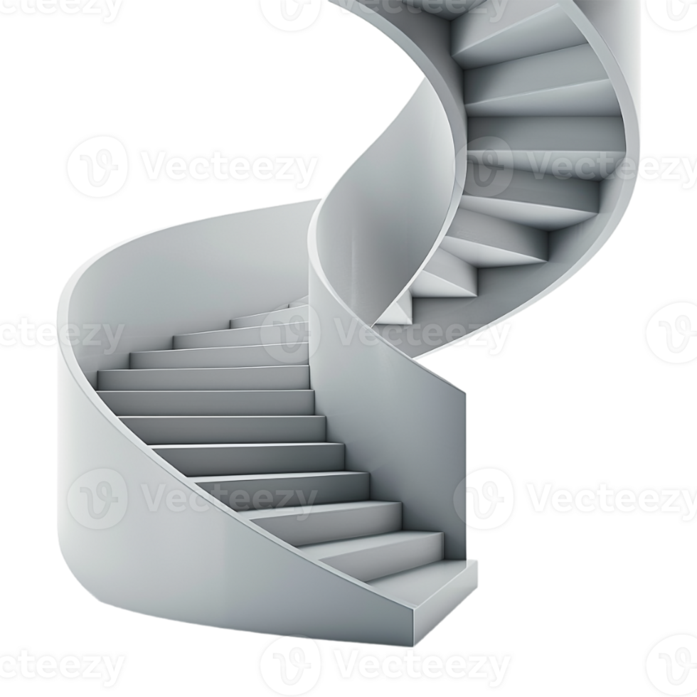 Round Wooden Stairs on Transparent Background png