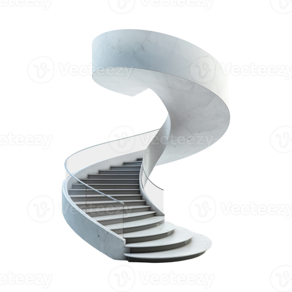 Round Wooden Stairs on Transparent Background png