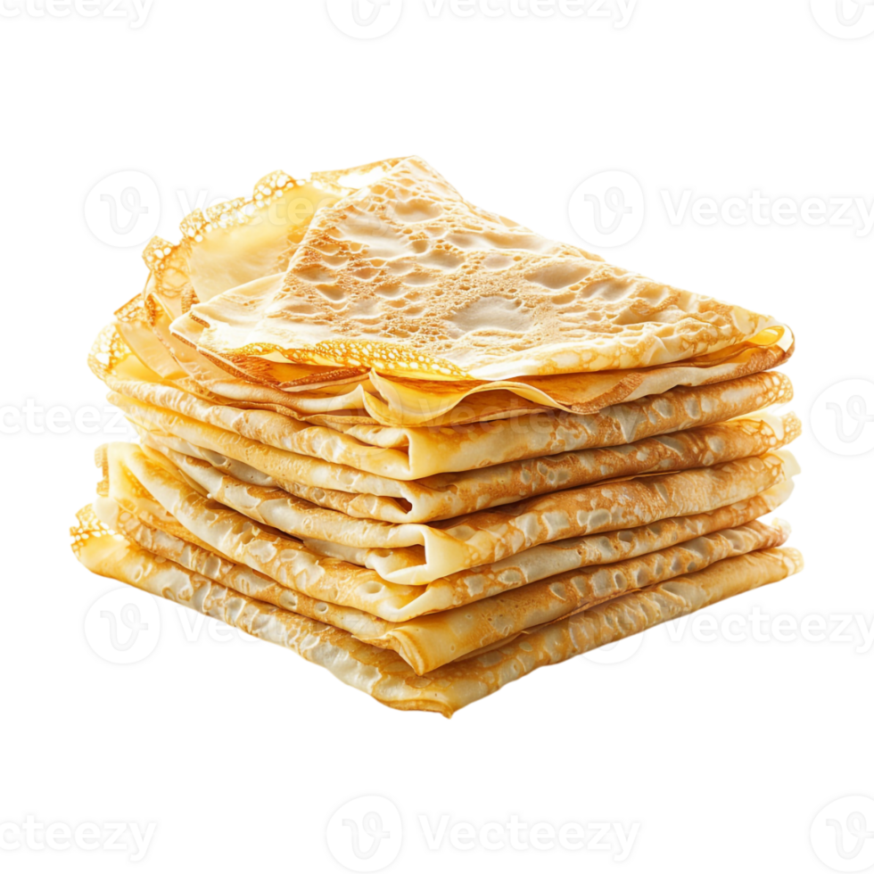 Stack of Indian Breads or Roti on Transparent Background png