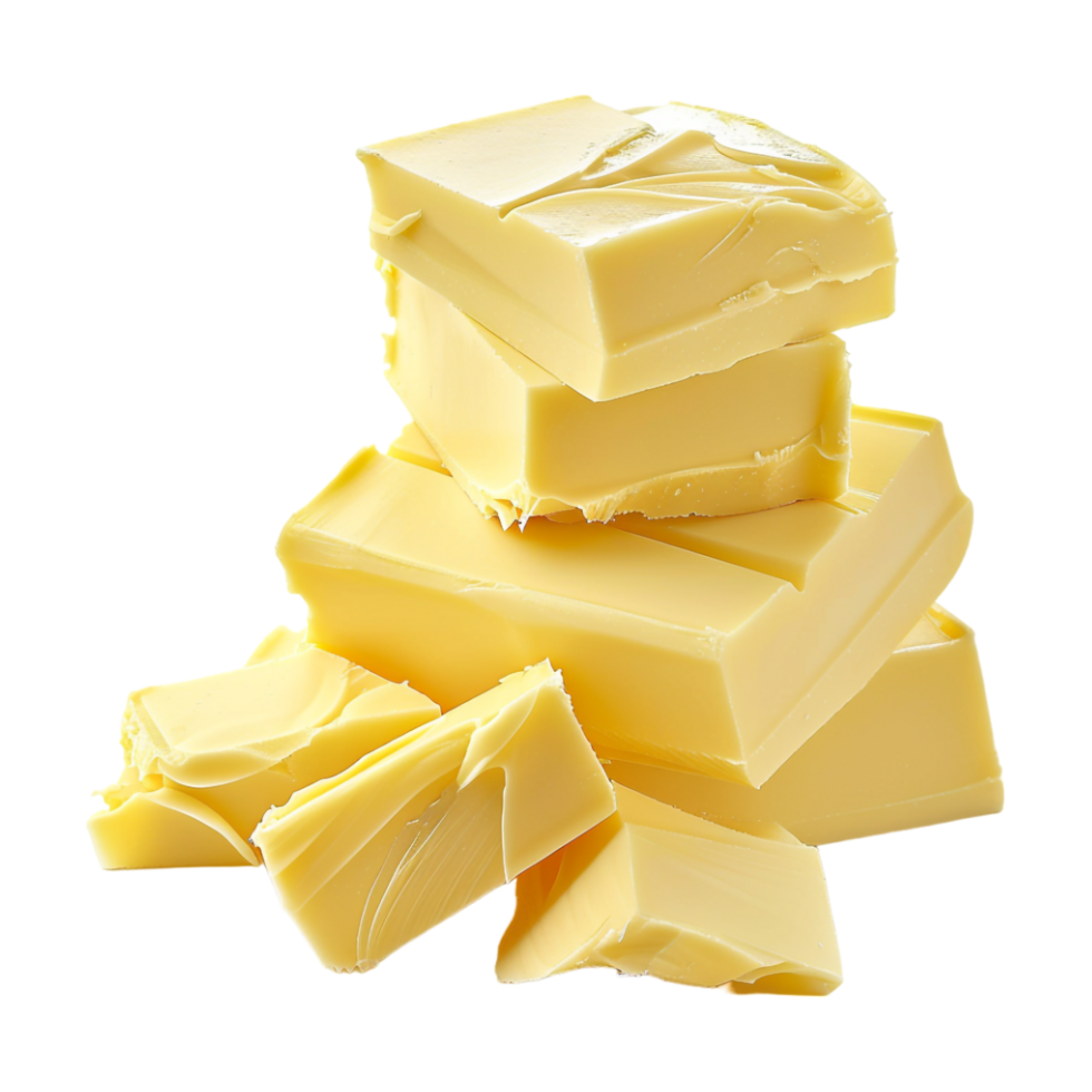 Stack of Butter Slices on Transparent Background png