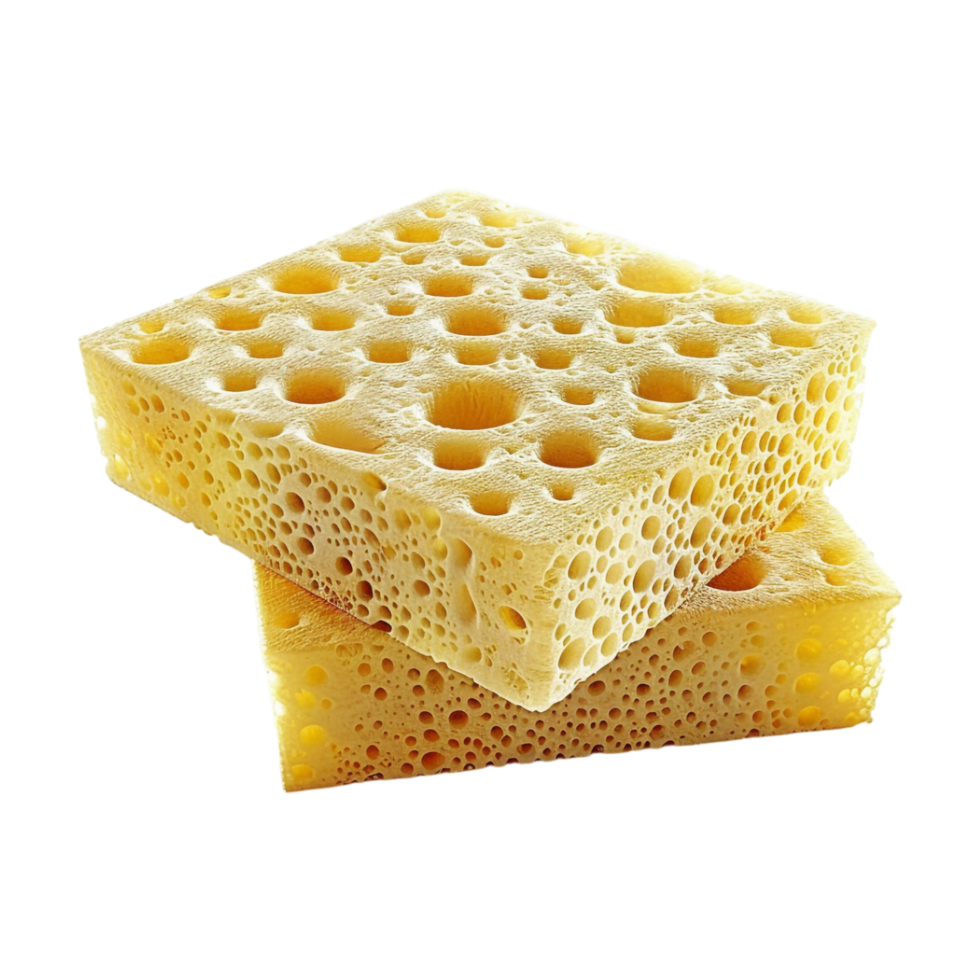 Dish Washing Sponge on Transparent Background png