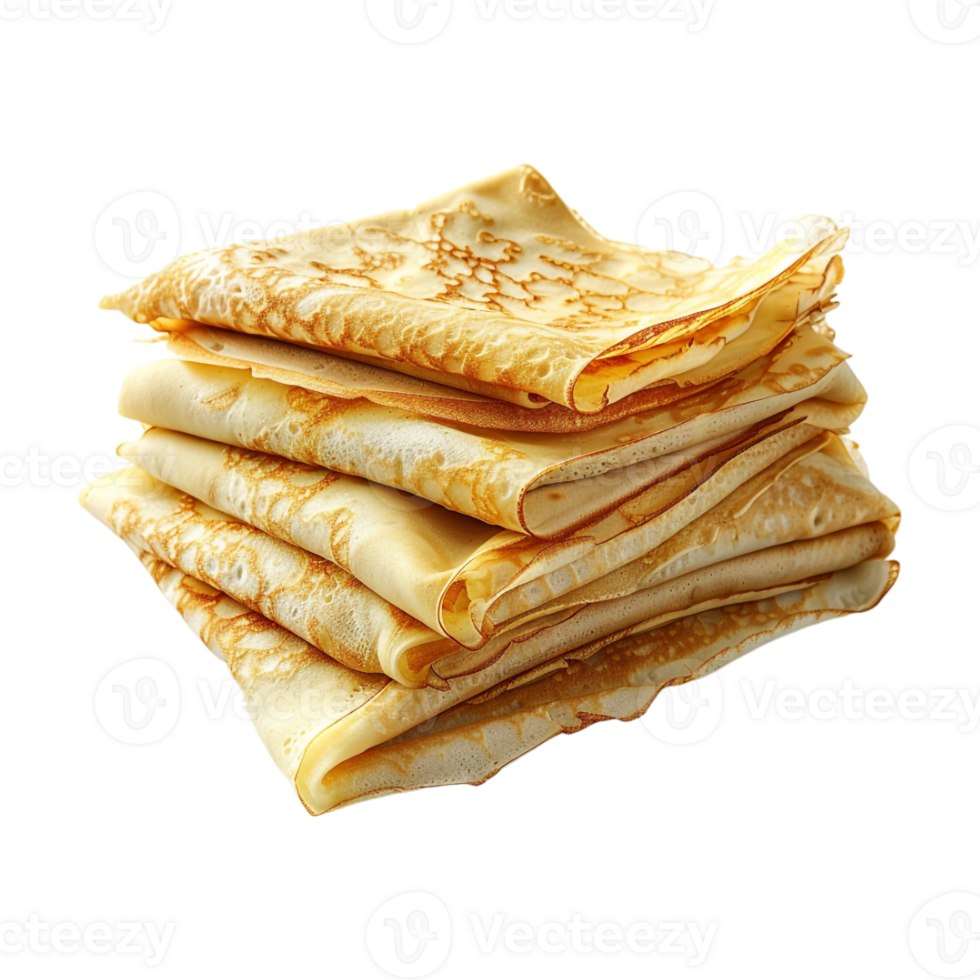 Stack of Indian Breads or Roti on Transparent Background png
