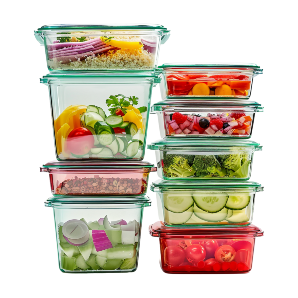Vegetable Boxes Stack on Transparent Background png