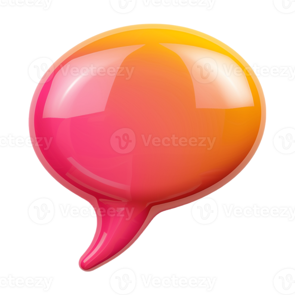 Message Bubble Popup on Transparent Background png