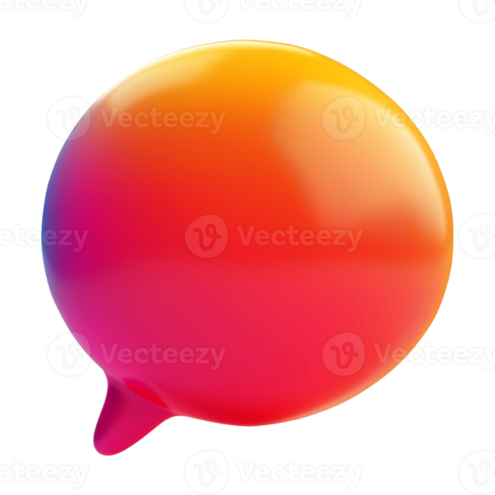 Message Bubble Popup on Transparent Background png