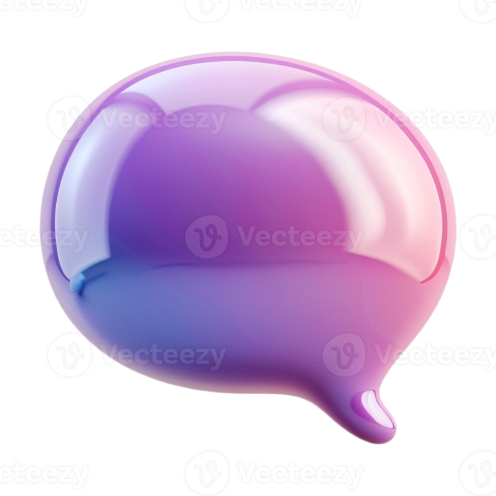 Message Bubble Popup on Transparent Background png