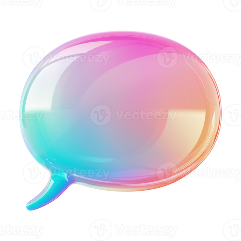 Message Bubble Popup on Transparent Background png