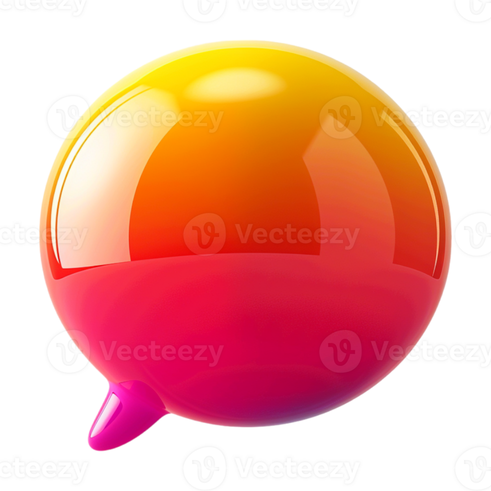 Message Bubble Popup on Transparent Background png