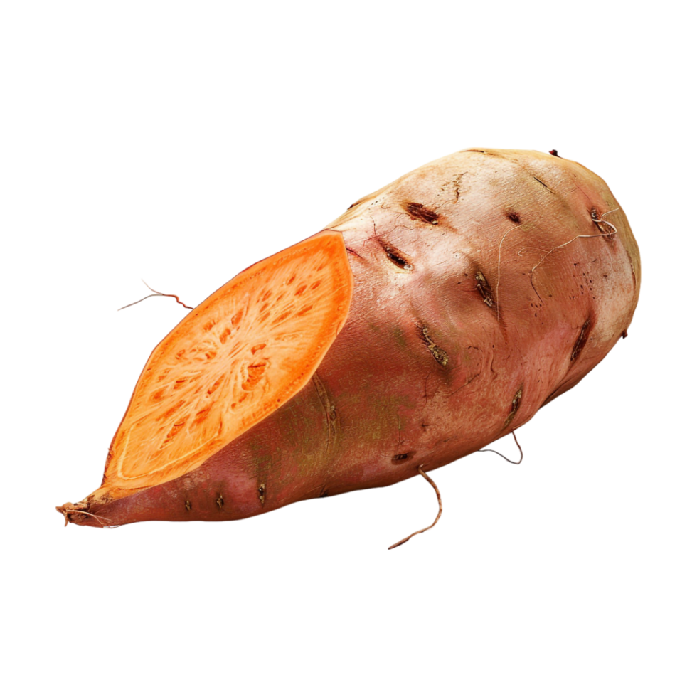 Sweet potato Root vegetables on Transparent Background png