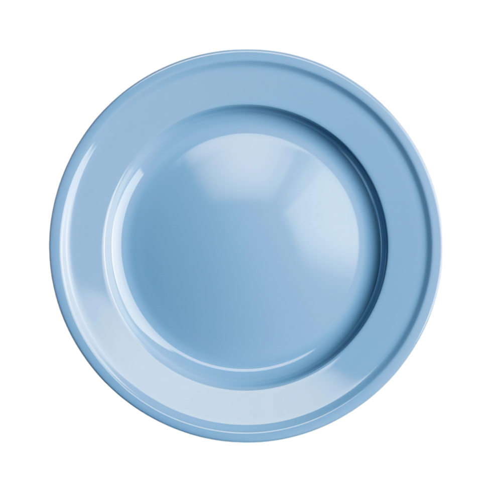 Solid Color Blank Plate on Transparent Background png